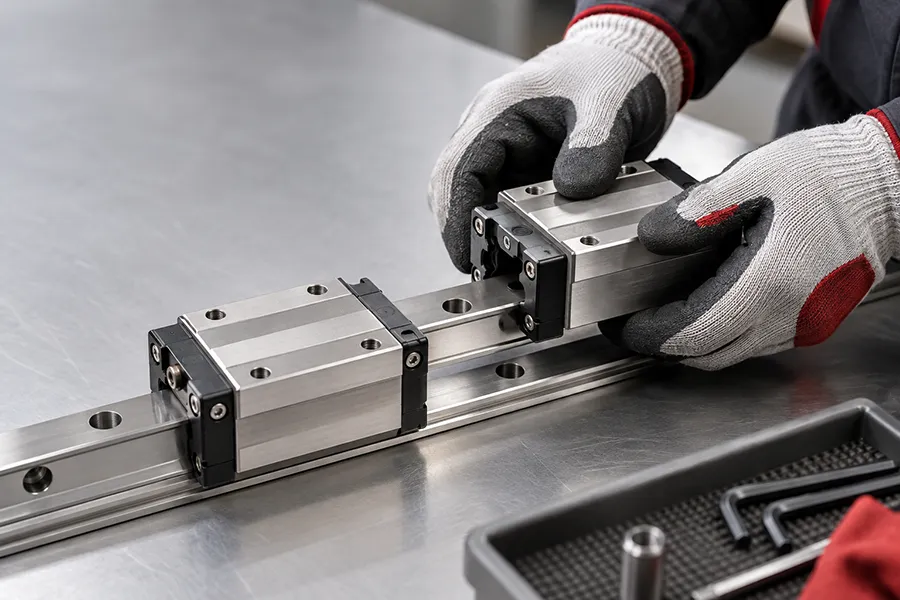 how to replace a linear guideway block